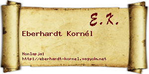 Eberhardt Kornél névjegykártya
