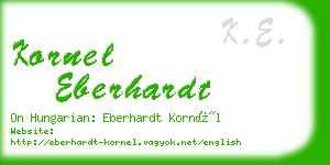 kornel eberhardt business card